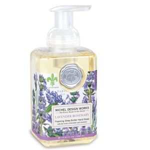 Purple Botanical Hand Soap with Elegant Design